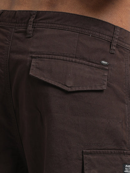 Brown woven cargos