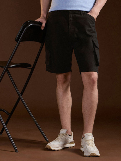 Men Cotton Solid Denim Shorts