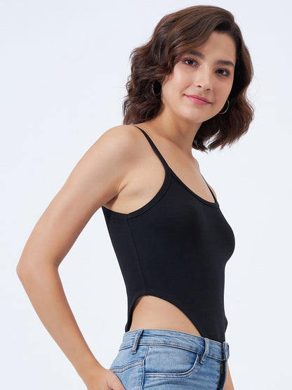 Ribbed High Cut Bodysuit