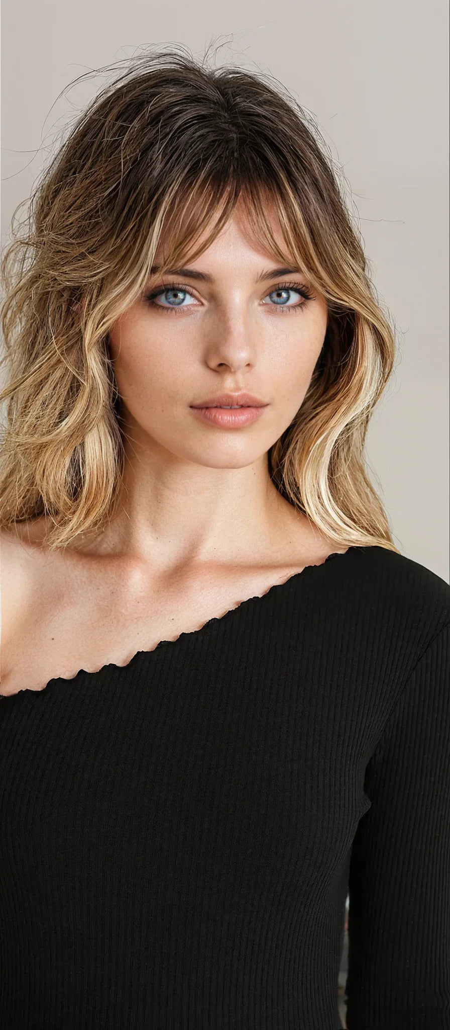 MWB One Shoulder Ribbed babylock Top