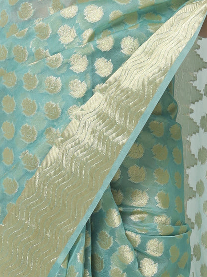 Varuna Light Blue Saree