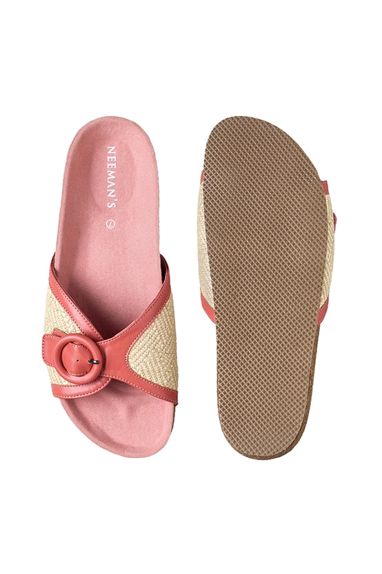 Neeman's Boheme Chic Slides for Women | Sliders for Girls | Adjustable Strap Open Toe Chappal | Lightweight Comfortable Flexible Soft Cushioned Slides | Stylish & Fashionable