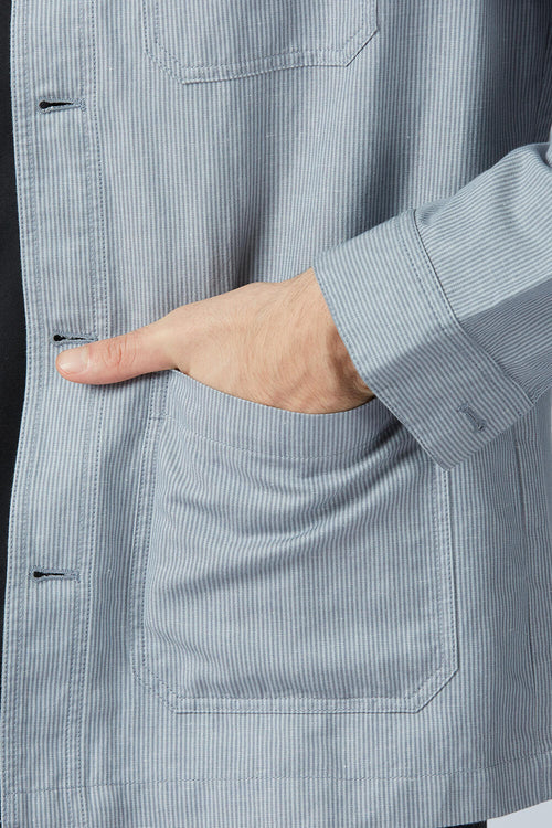 Linen Cotton Monument Grey Camp Shacket