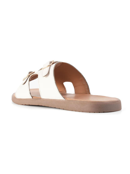 T-Rad Classic Double Monk Strap Sandals - White - UK 8 EU 42