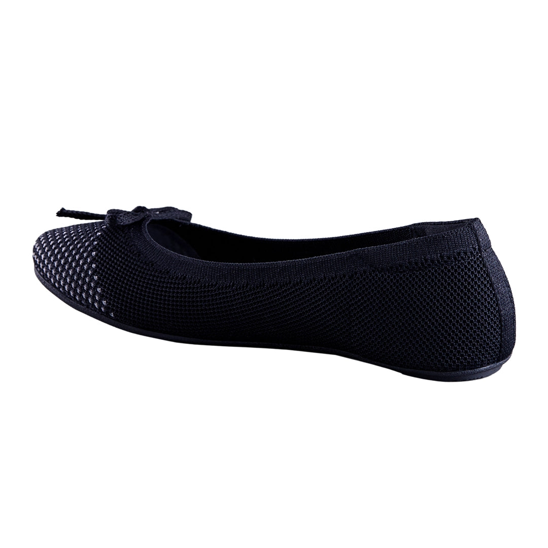 Neeman's Everyday Ballet Flats for Women | Soft Knit Upper, Cushioned Insole & Textured Toe | Stylish, Comfortable & Versatile for Work or Casual Wear