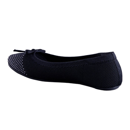 Neeman's Everyday Ballet Flats for Women | Soft Knit Upper, Cushioned Insole & Textured Toe | Stylish, Comfortable & Versatile for Work or Casual Wear