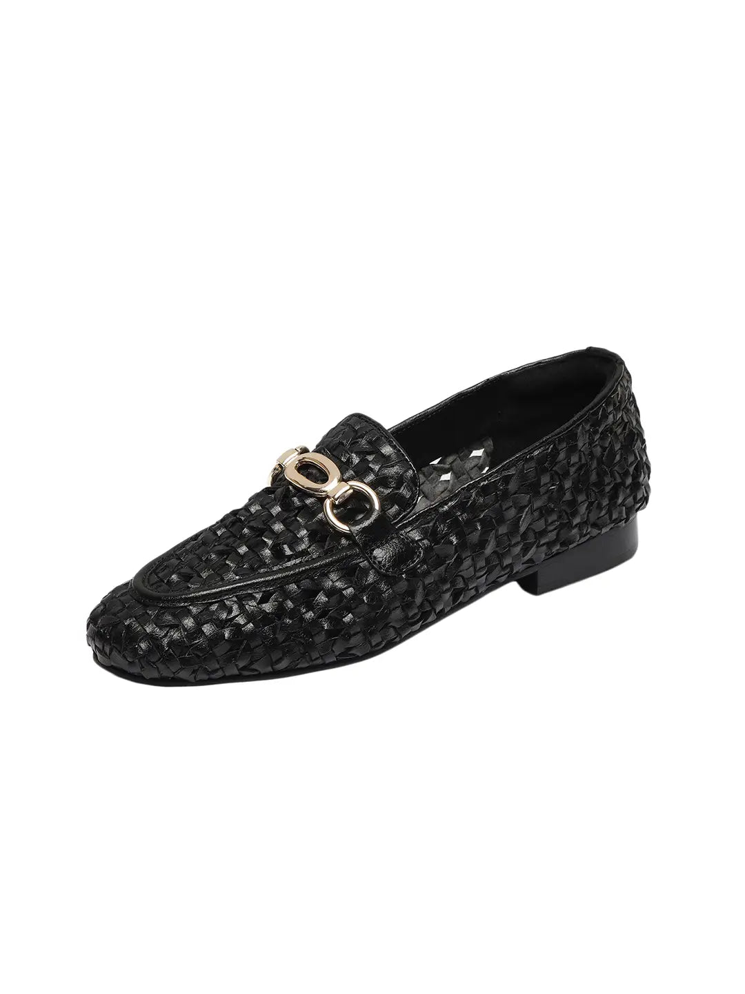 Cora Black Flat Loafers