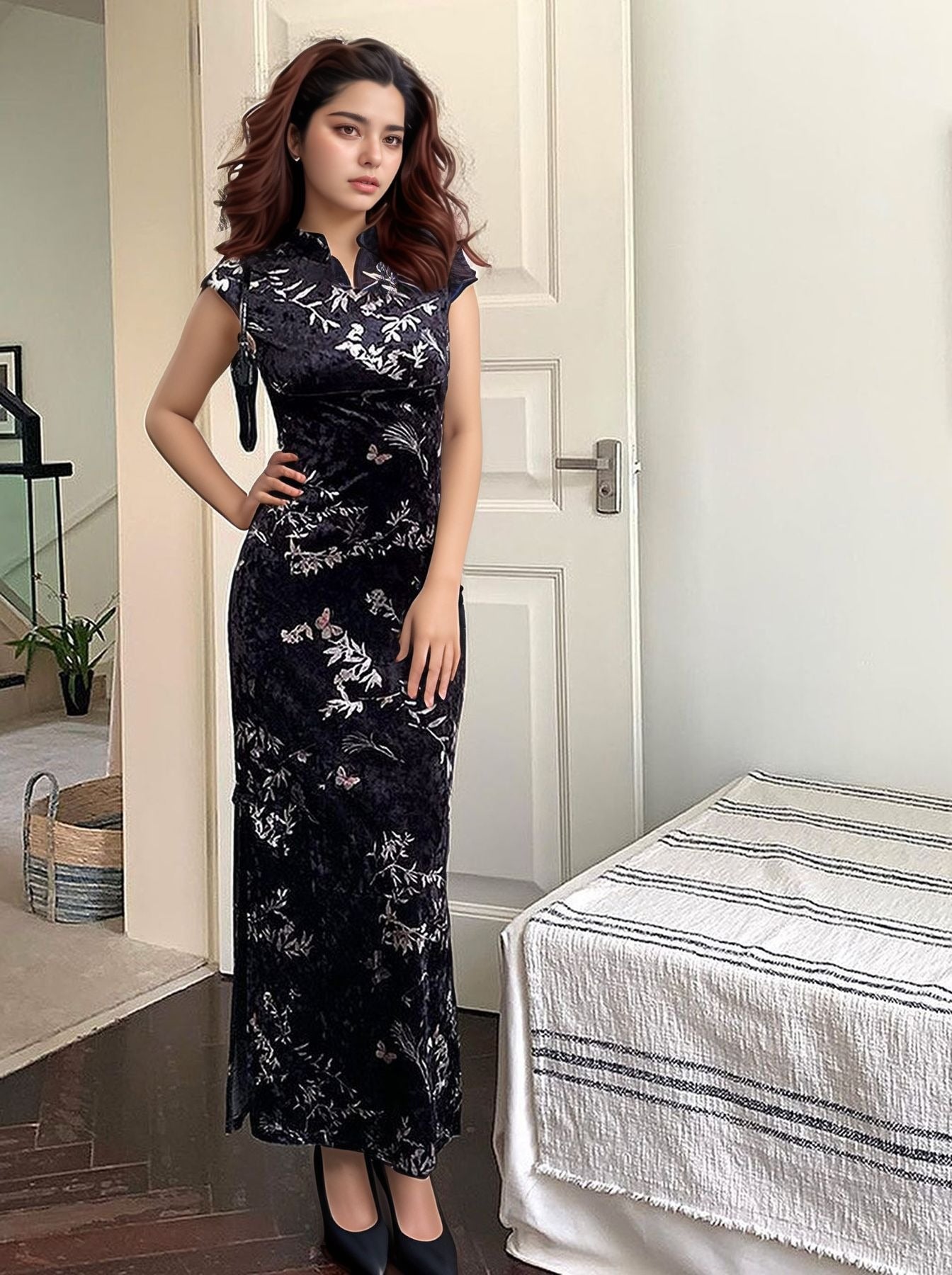 Mandarin Fitted Dress