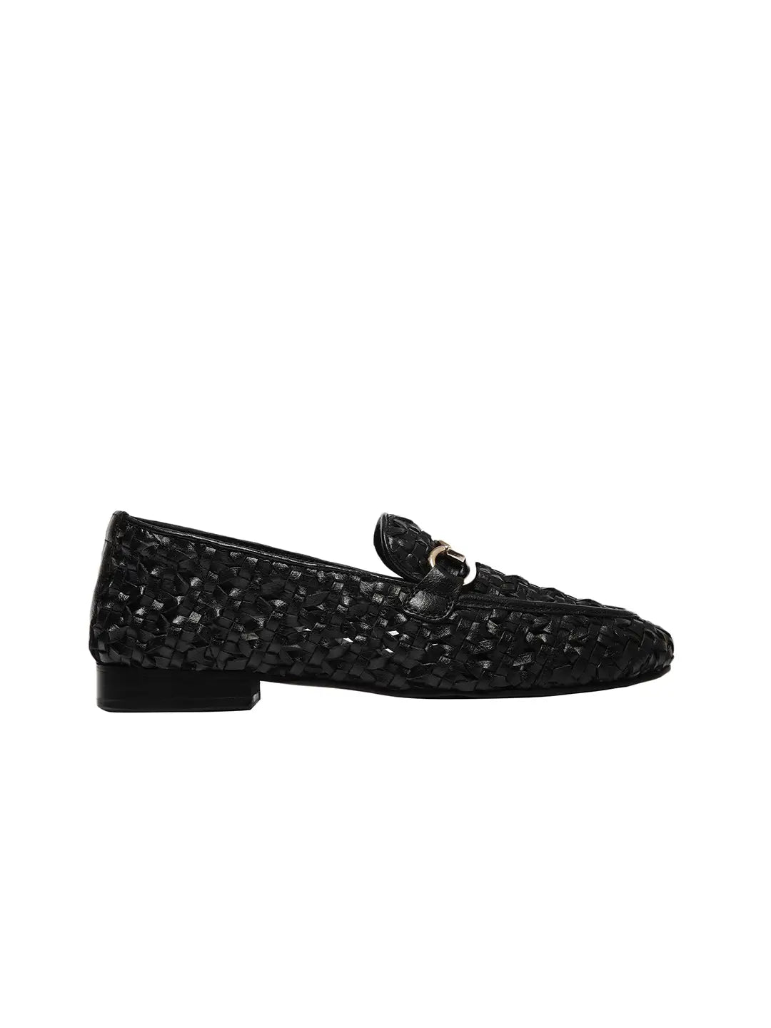 Cora Black Flat Loafers