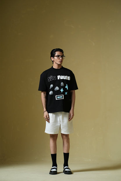 Sao Paulo Black Oversized T-Shirt