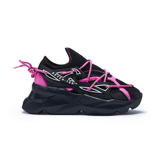 743 Flamink Pink & Black Chunky Sneakers