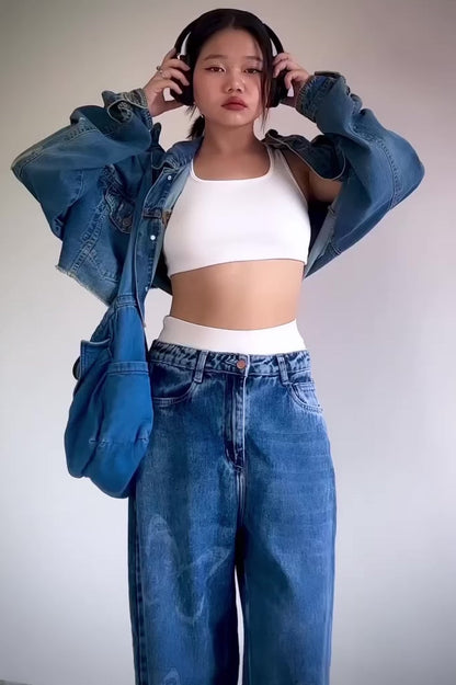 White Essential Crop Top