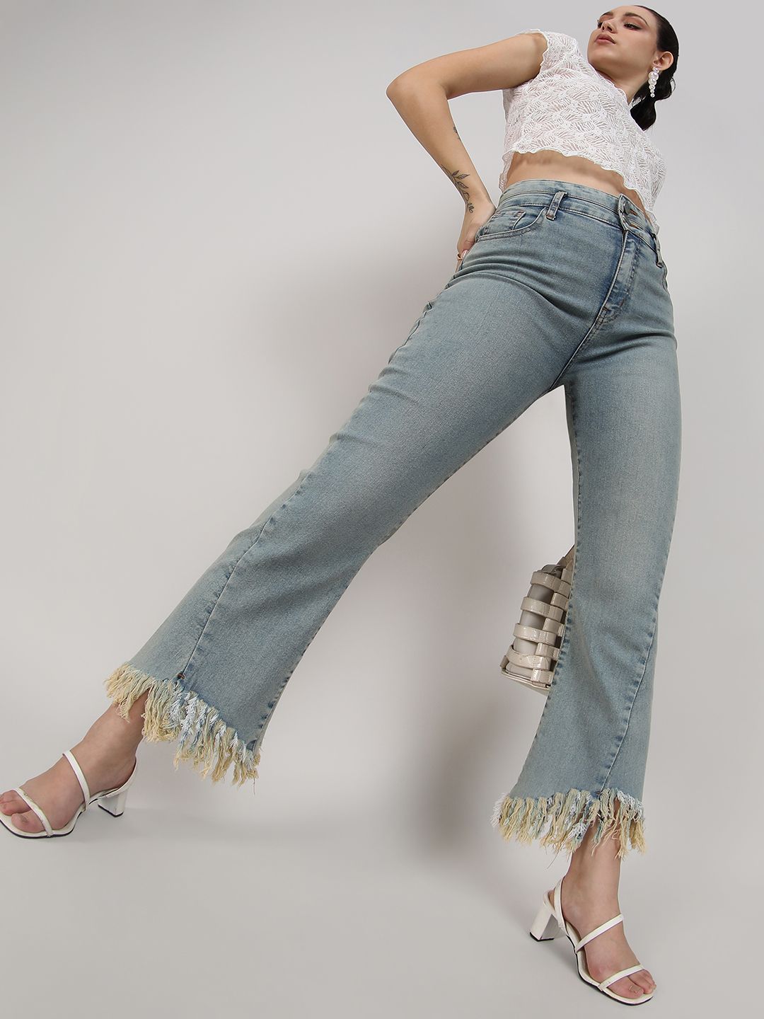 Women Comfort Low Distress Stretchable Jeans