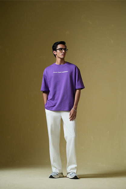 Wait For Nobody Purple Oversized T-Shirt