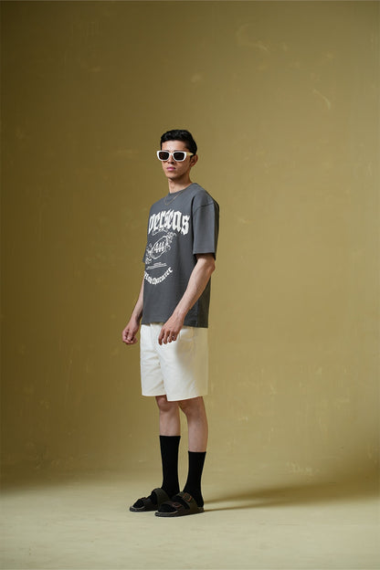 Overseas Smokey Grey Oversized T-Shirt