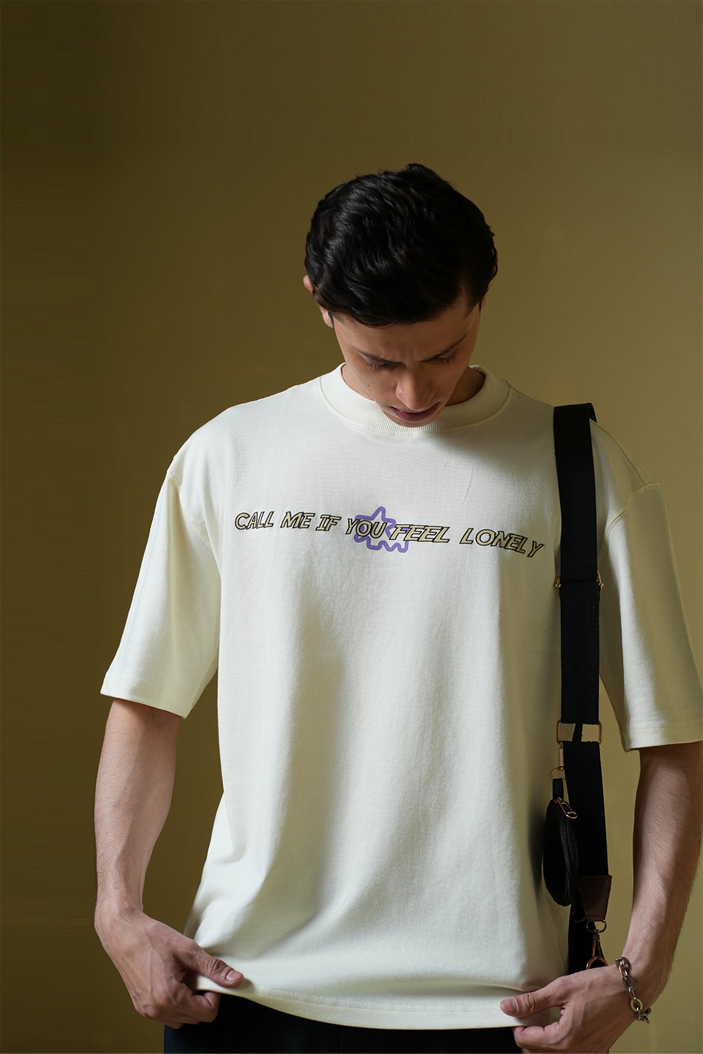 Call Me Cream Oversized T-Shirt
