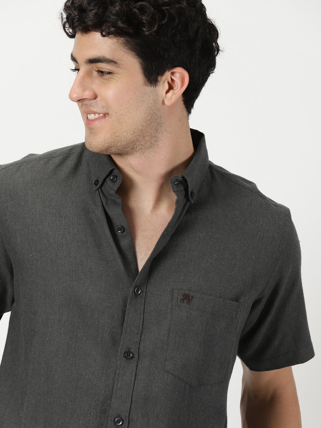 Moss Green Half-Sleeve Shirt