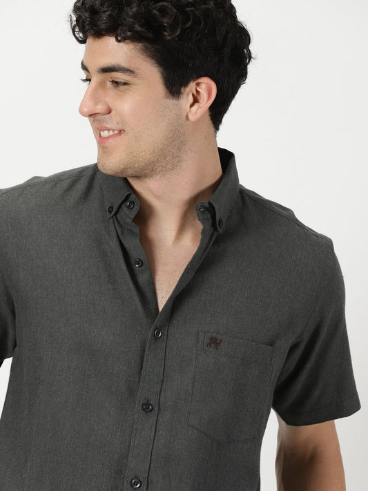 Moss Green Half-Sleeve Shirt