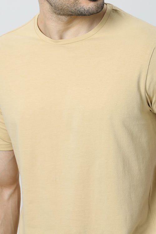 Essential Stretch T-Shirt (Skin & Salmon)