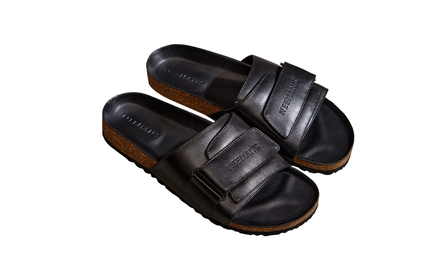 Neeman's Cork Slides for Men | Sliders for Boys | Adjustable Strap Open Toe Chappal | Lightweight Comfortable Flexible Soft Cushioned Slides | Stylish & Fashionable
