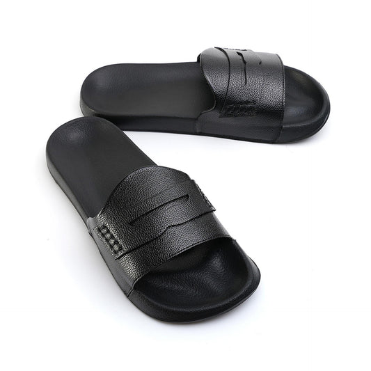 Monkstory Old Money Minimalist Sliders - Black