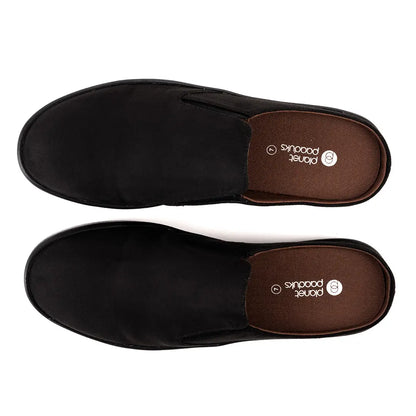 Paaduks Nest Mules Vegan Suede Black Men Slip-ons