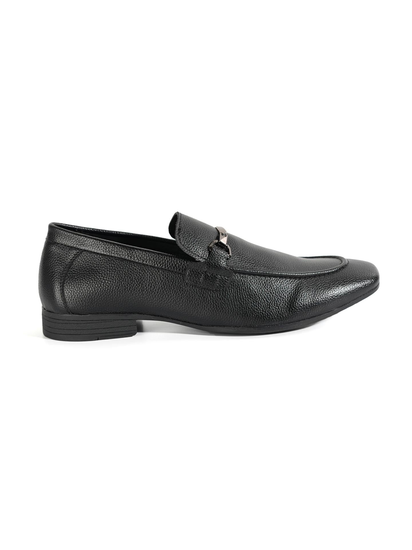 Monkstory Buckled Flexi Business Slip-Ons - Black