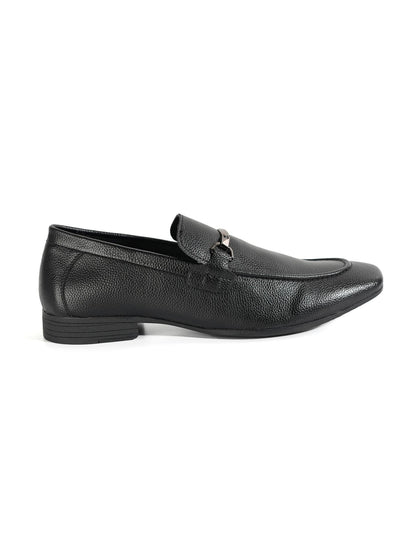 Monkstory Buckled Flexi Business Slip-Ons - Black