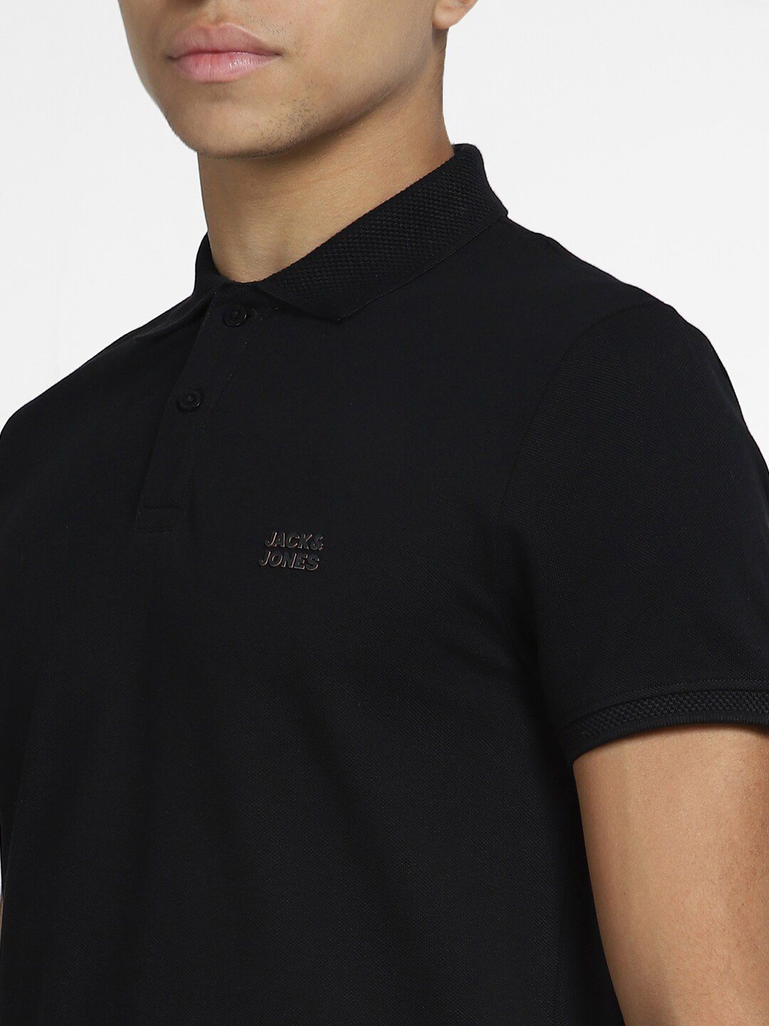 Polo Collar Slim Fit Cotton T-shirt