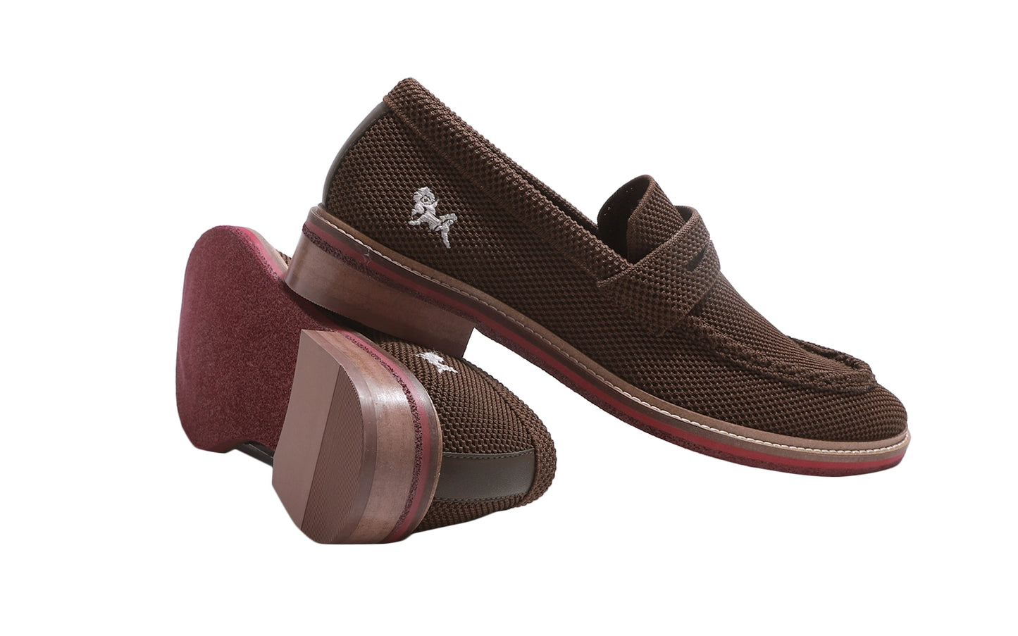 Neeman's Block Heel Loafers for Mens | Breathable Knit Upper Comfortable & Flexible EVA Sole