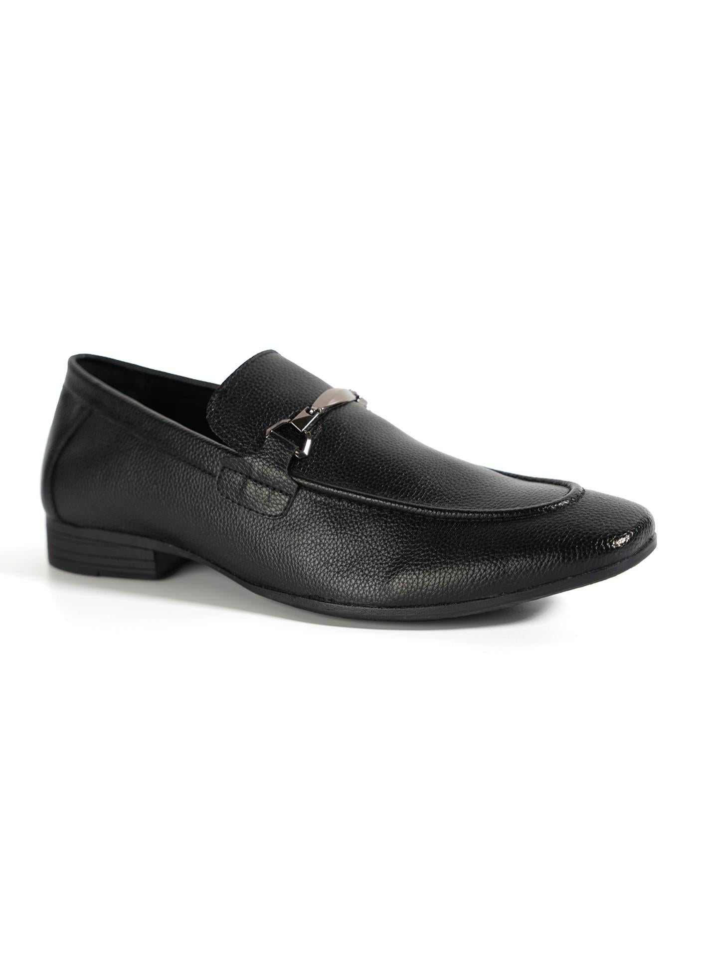 Monkstory Buckled Flexi Business Slip-Ons - Black
