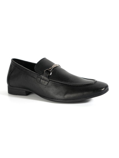 Monkstory Buckled Flexi Business Slip-Ons - Black