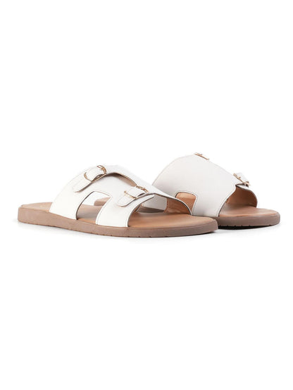 T-Rad Classic Double Monk Strap Sandals - White - UK 8 EU 42