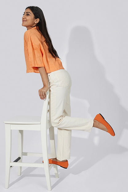 Neeman's Plush Square Ballerinas for Women | Flats & Slip On Casual Shoes | Comfortable & Flexible