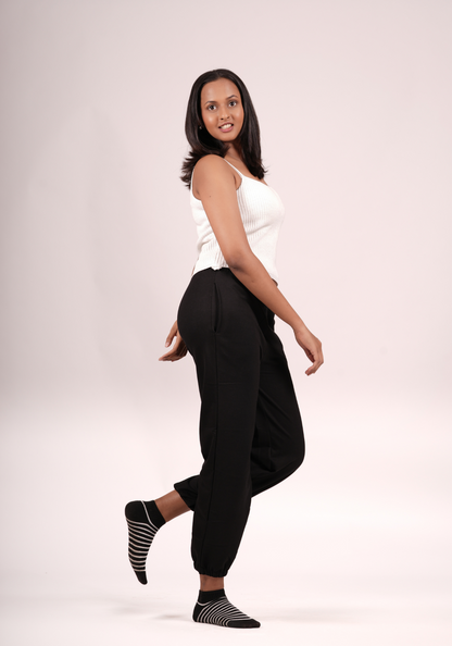 Cuddle Up Joggers in Midnight Magic Black