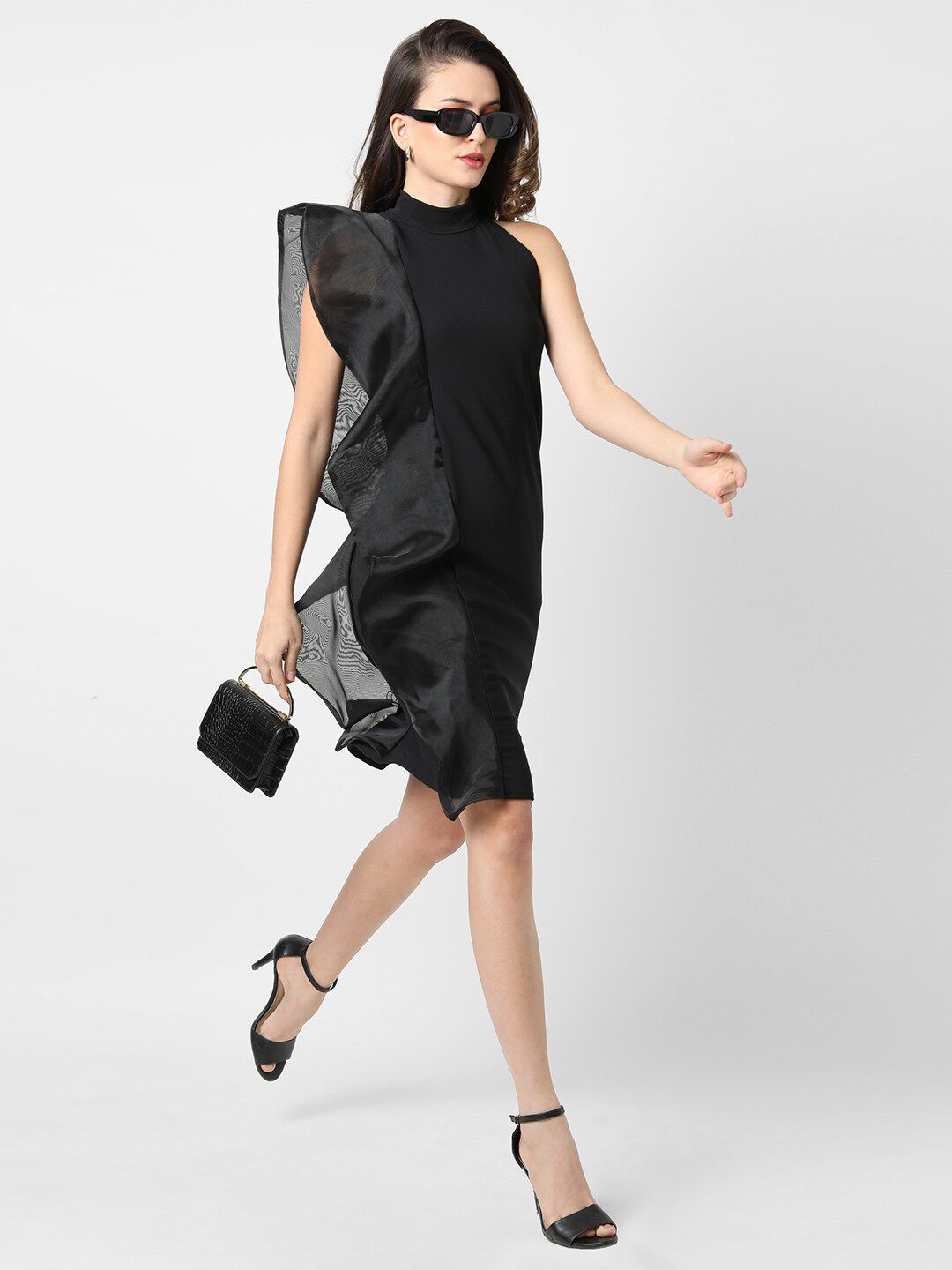 Women Black Party Sheath Dress
