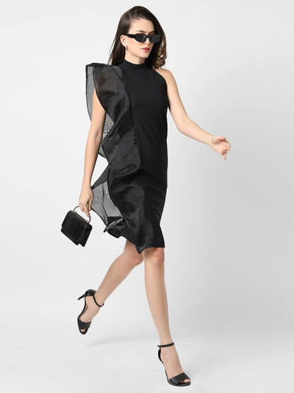 Women Black Party Sheath Dress