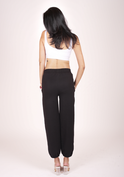 Cuddle Up Joggers in Midnight Magic Black