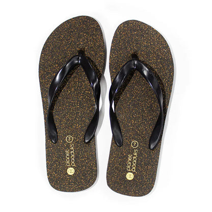Exis Thong-Strap Cork Black Men Flip-Flops