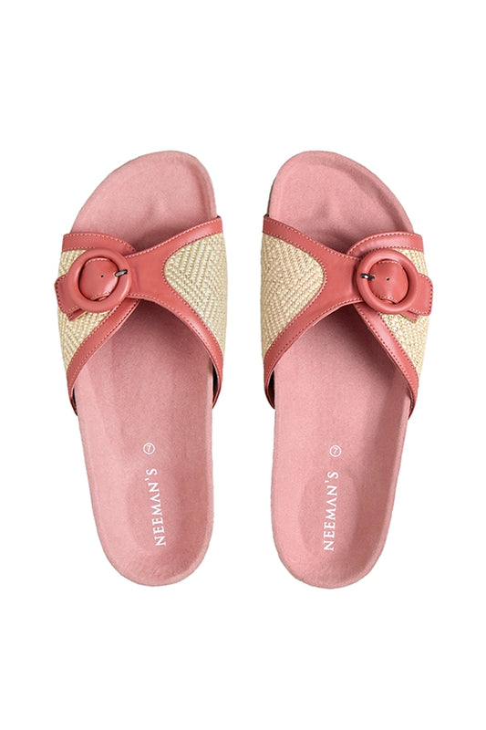 Neeman's Boheme Chic Slides for Women | Sliders for Girls | Adjustable Strap Open Toe Chappal | Lightweight Comfortable Flexible Soft Cushioned Slides | Stylish & Fashionable