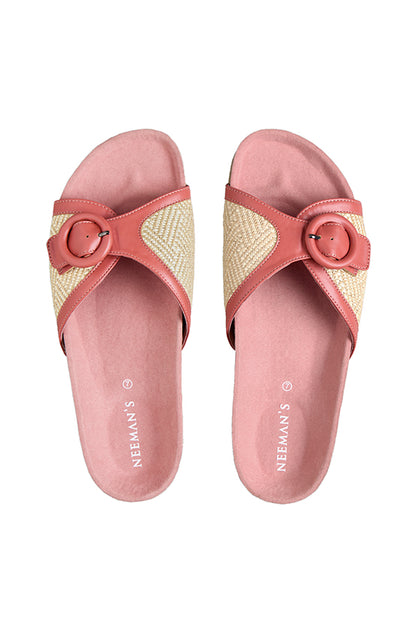 Neeman's Boheme Chic Slides for Women | Sliders for Girls | Adjustable Strap Open Toe Chappal | Lightweight Comfortable Flexible Soft Cushioned Slides | Stylish & Fashionable