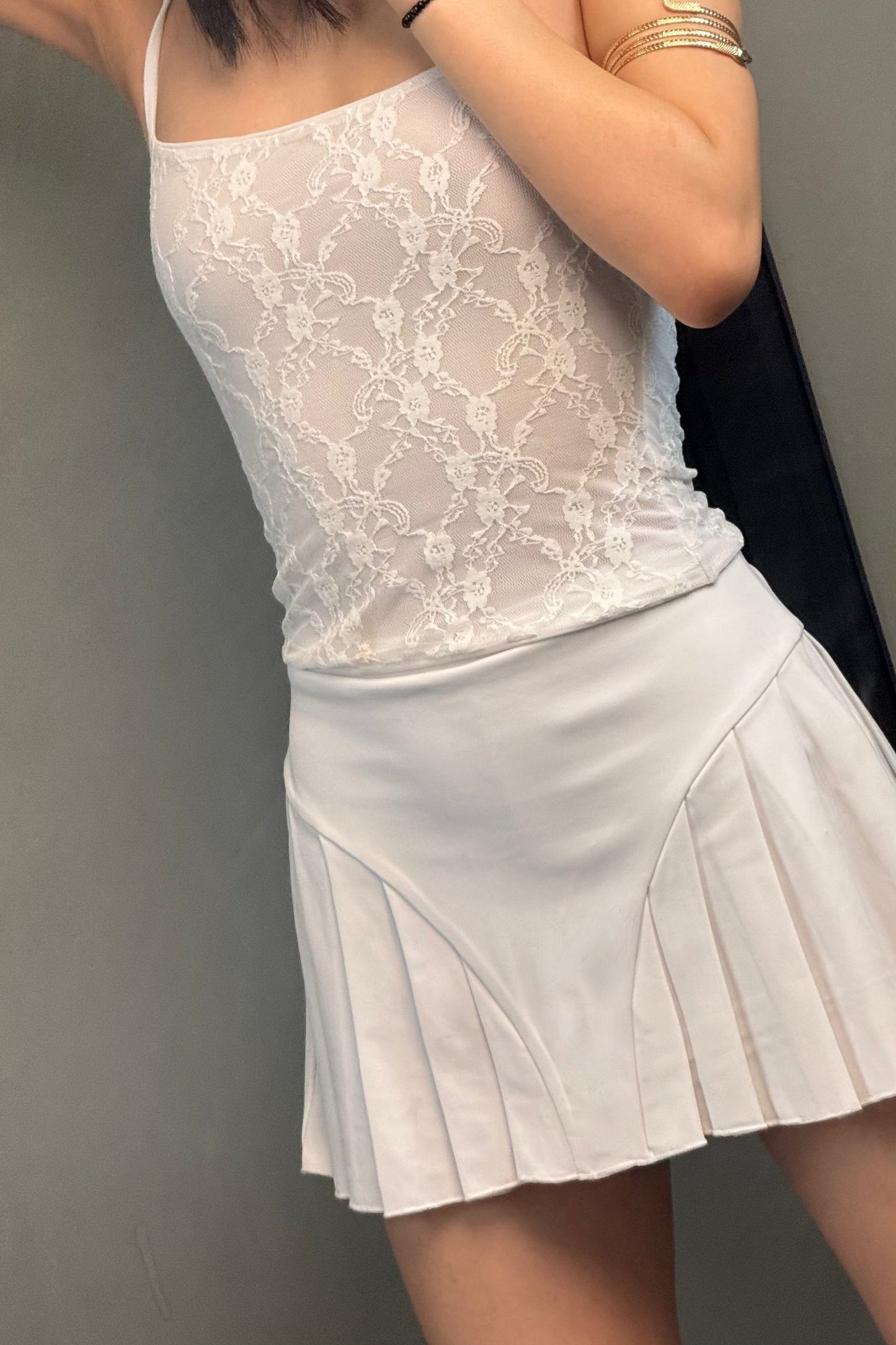 White Rival tennis skort