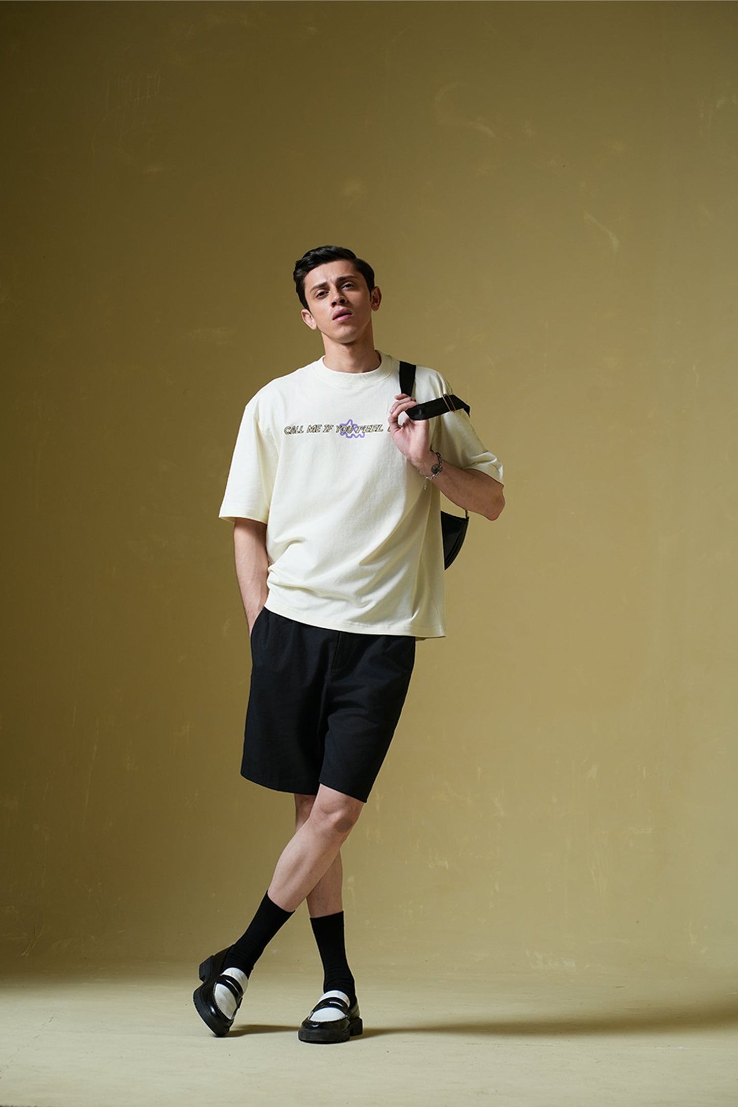 Call Me Cream Oversized T-Shirt