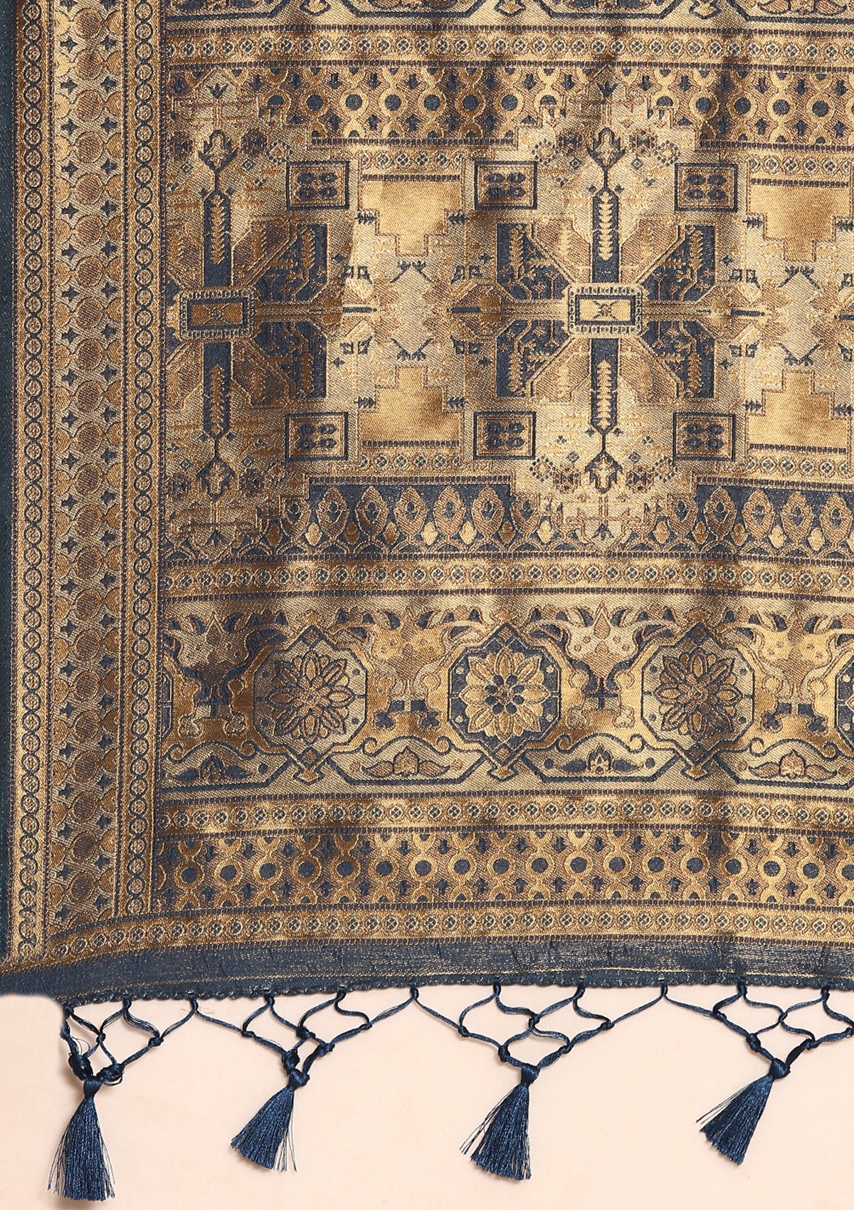 Dark Blue Banarasi Saree