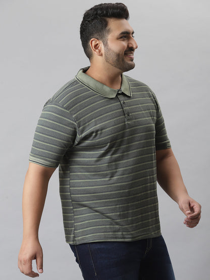 Striped Half Sleeve Casual T-Shirt