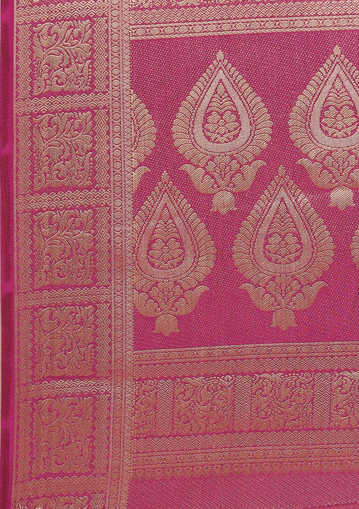 Purple Brocade Crepe Saree