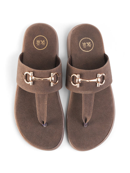 T-Rad Luxe Horsebit Sandals - Brown