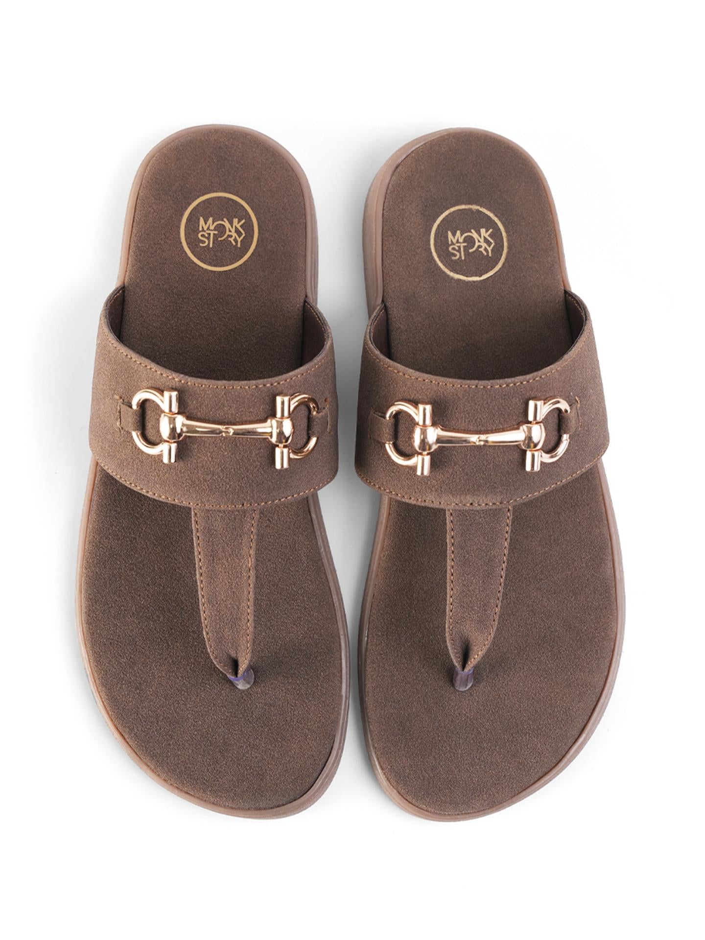 T-Rad Luxe Horsebit Sandals - Brown