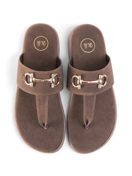 T-Rad Luxe Horsebit Sandals - Brown