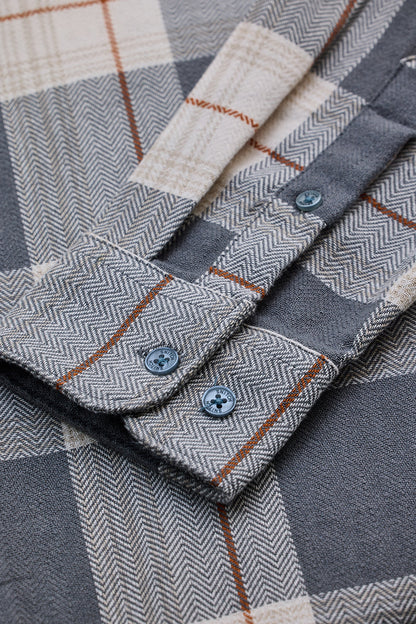 Grey Checks Slim Fit Shirt